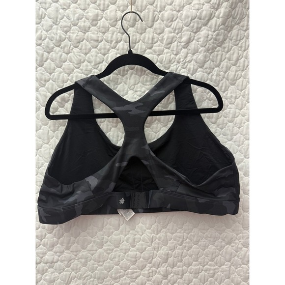 Athleta Black and Gray Camo‎ Adjustable Sports Bra Size 3X - Picture 2 of 7
